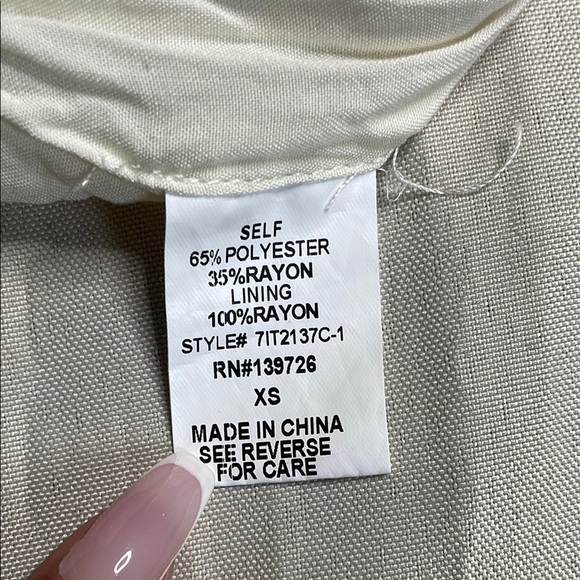 WILD HONEY Striped Cream and Tan Women's Top - Picture 7 of 9